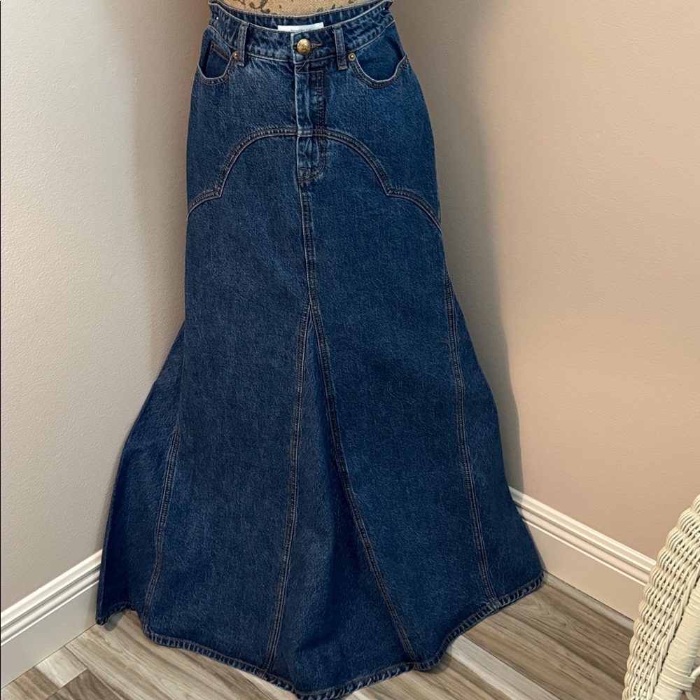 Zimmermann Maxi Jean Skirt Size 1